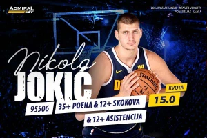 AdmiralBet  tripl-dabl, Jokić na kvotu 15, šta kažete za Donovana Mičela?